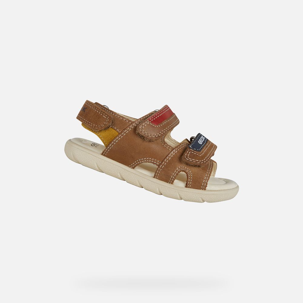 Sandalias Geox Bebe Marrom - Alul Boy - BNYXK8210